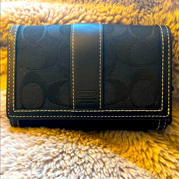 Coach Handbags - Medium Black Coach Wallet